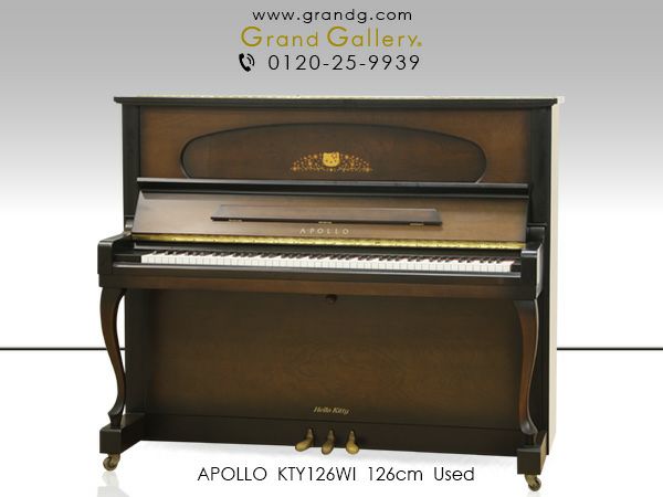 中古ピアノ APOLLO(アポロ）KTY126WI ハローキティーピアノ