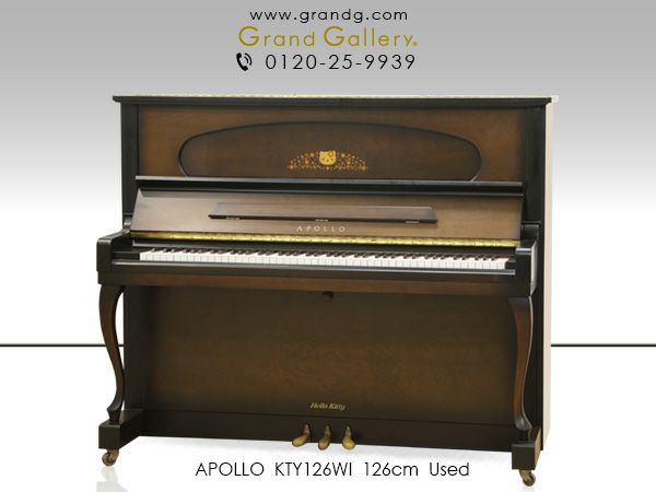 中古ピアノ APOLLO(アポロ）KTY126WI ハローキティーピアノシリーズ 