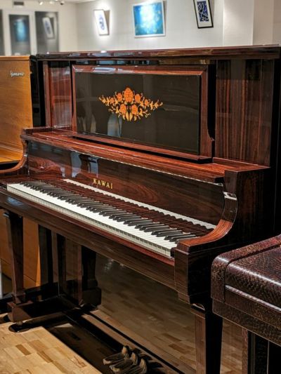 KAWAI（カワイ） H201R 歴史的名作ピアノ カスタムデザイン アート 象嵌装飾 クラウンジュエル オンリーワン 最高級 中古