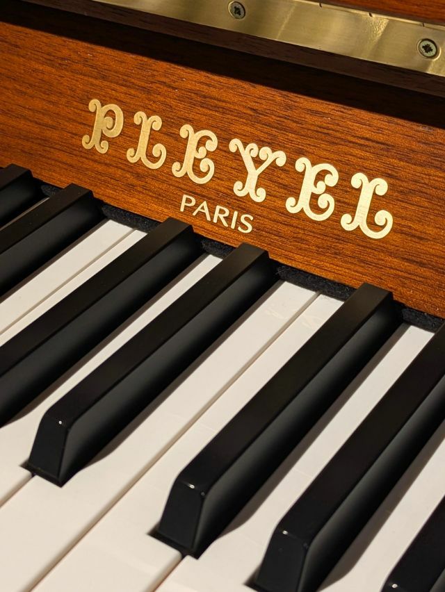 中古ピアノ　PLEYEL（プレイエル） P118　ブランドロゴ